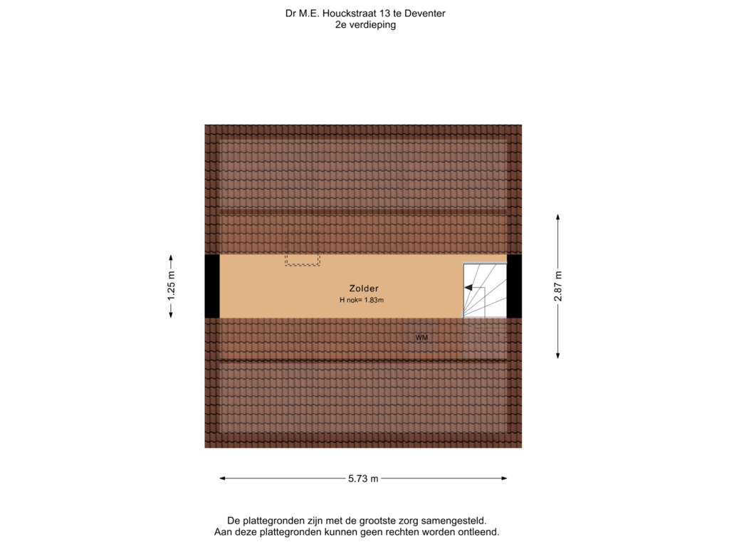 Bekijk plattegrond van 2e verdieping van Dr. M.E. Houckstraat 13