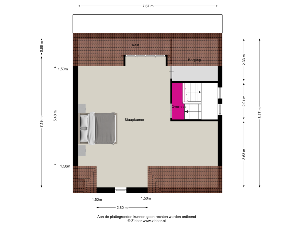 View floorplan of Tweede verdieping of Hoogstraat 315-A