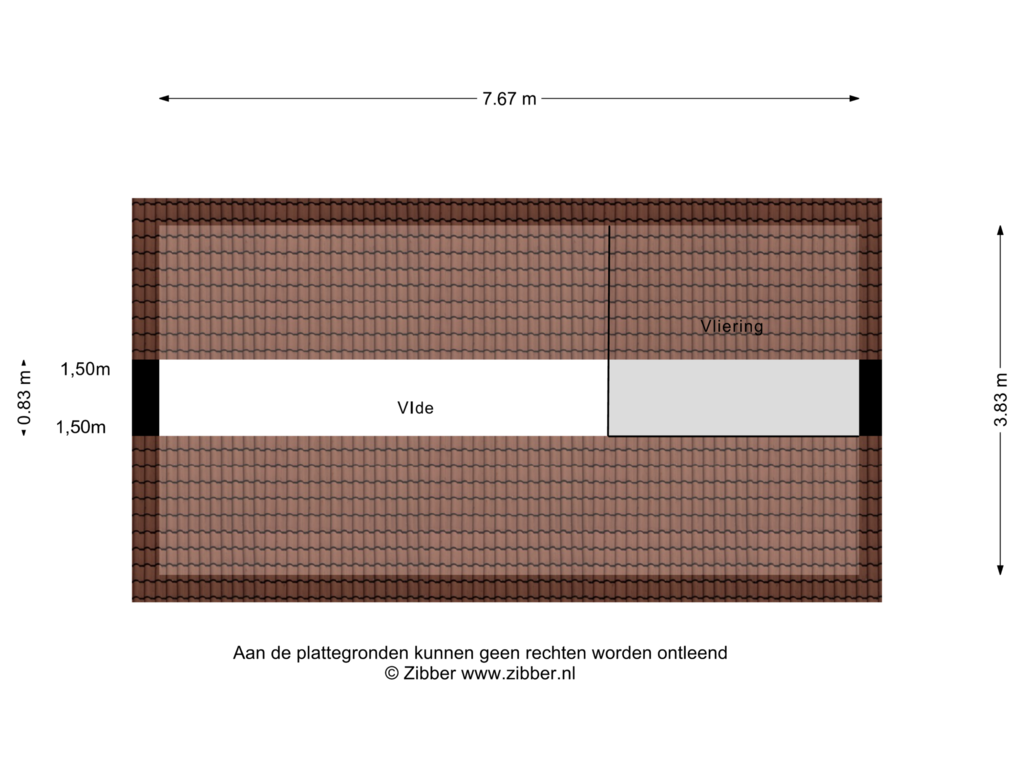 View floorplan of Vliering of Hoogstraat 315-A