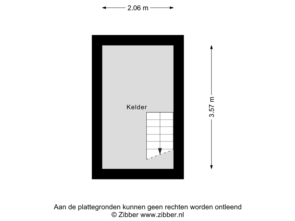 View floorplan of Kelder of Hoogstraat 315-A