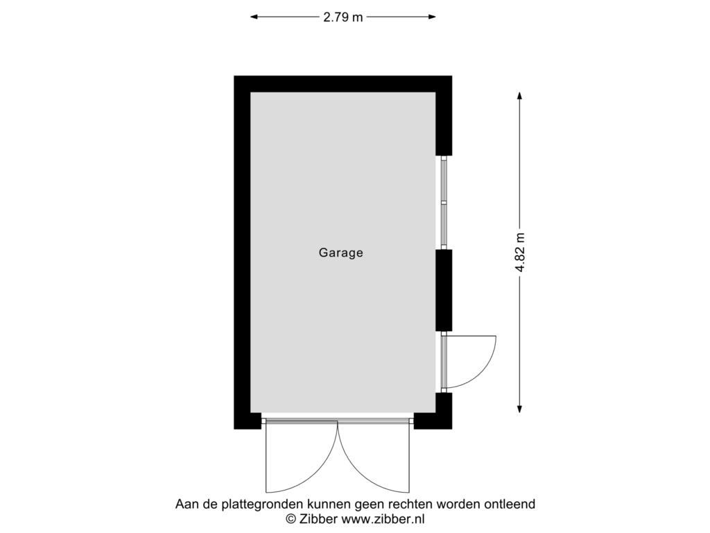 View floorplan of Garage of Hoogstraat 315-A