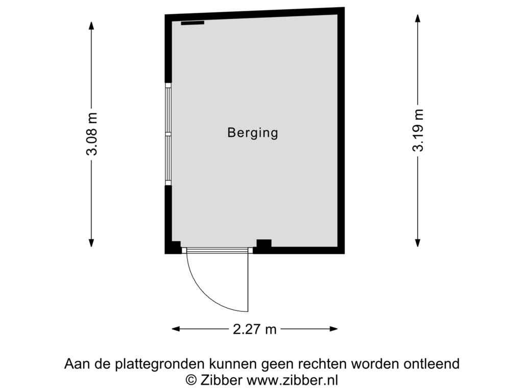 View floorplan of Berging of Hoogstraat 315-A