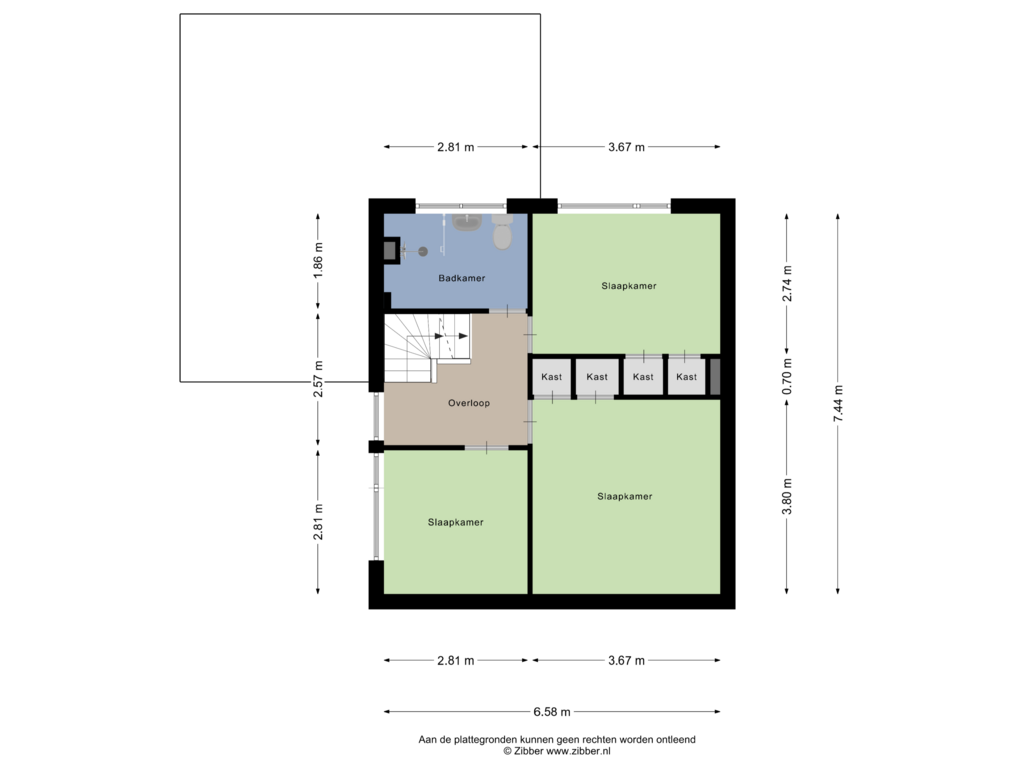 View floorplan of Eerste Verdieping of Weidestraat 16