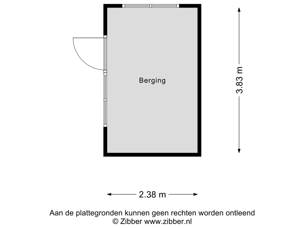 View floorplan of Berging of Weidestraat 16