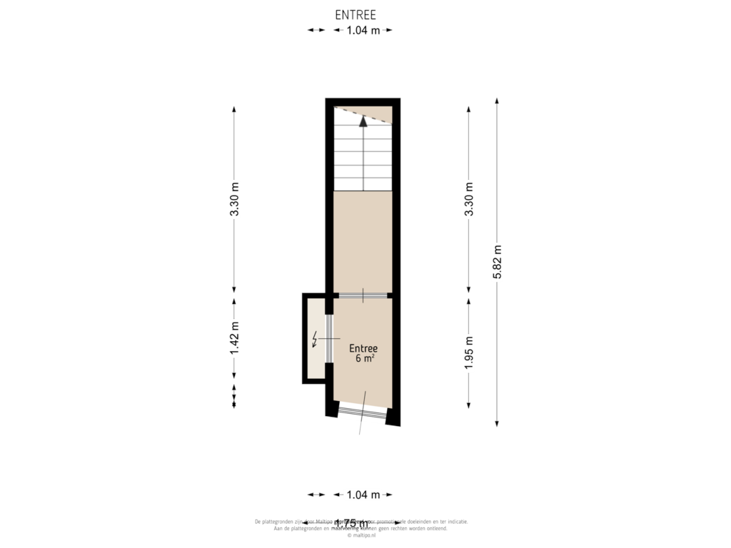 Bekijk plattegrond van Entree van Vlietskant 21-B