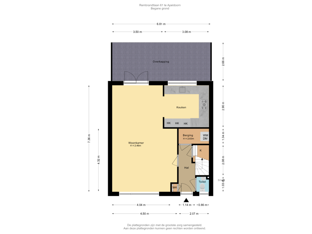 View floorplan of Begane Grond of Rembrandtlaan 61