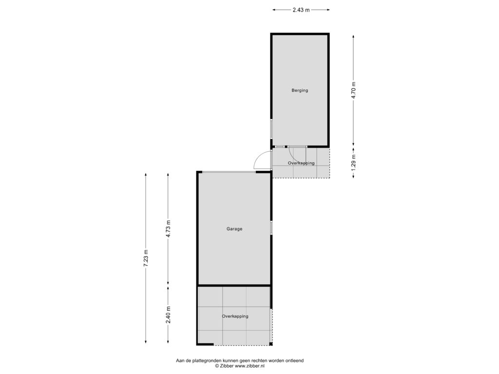 View floorplan of Garage of Merelstraat 71