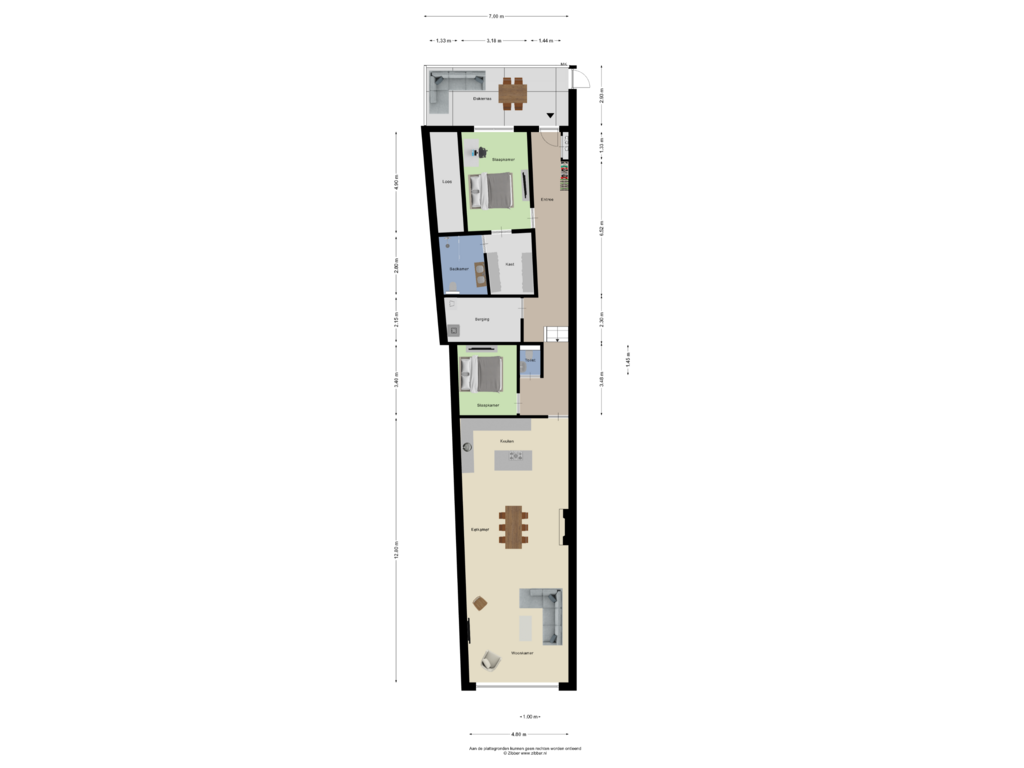 Bekijk plattegrond van Appartement van Marktstraat 10-C