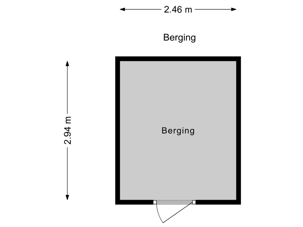 View floorplan of Berging of Deernsstraat 6