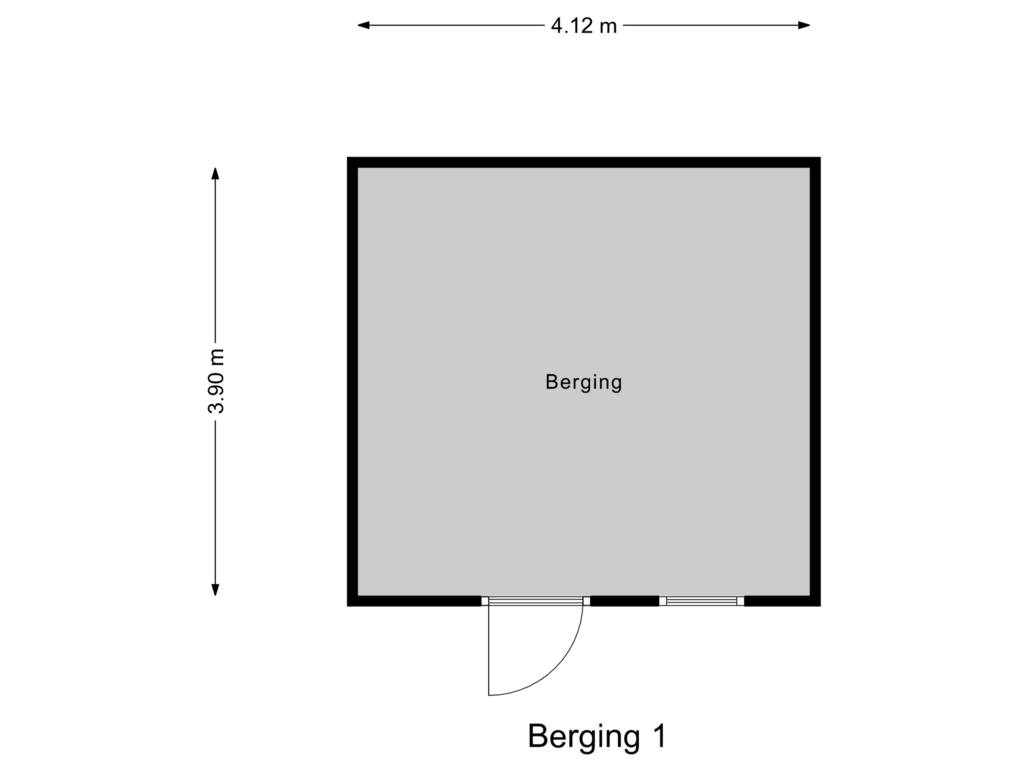 Bekijk plattegrond van Berging 1 van Prinses Irenestraat 8