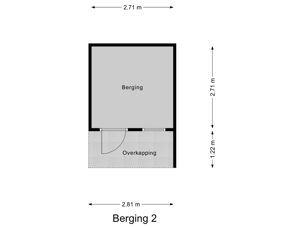 Bekijk plattegrond van Berging 2 van Prinses Irenestraat 8