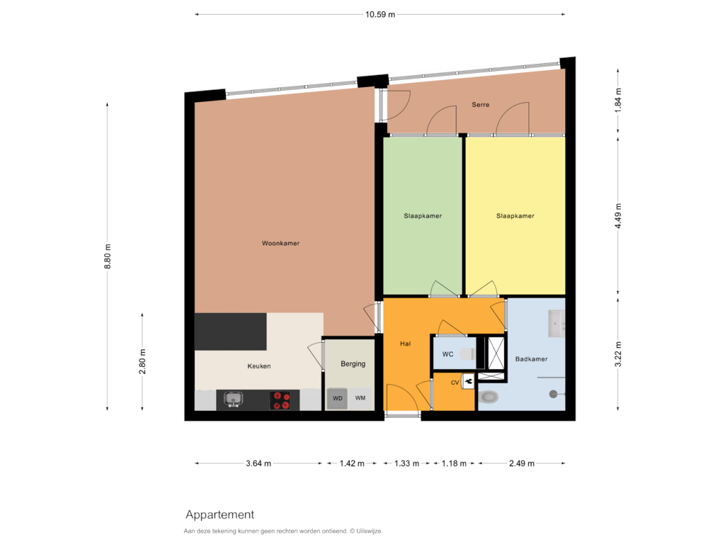 View floorplan of Appartement of Willinkplein 79