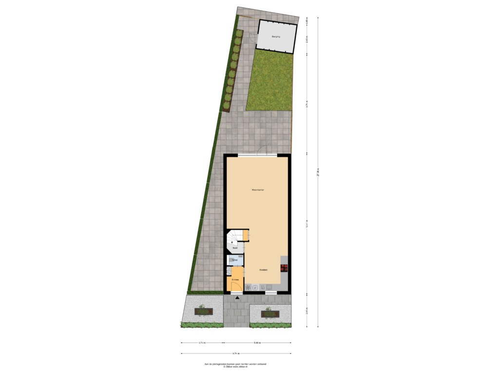 View floorplan of Begane Grond _Tuin of Deken van Baarstraat 52