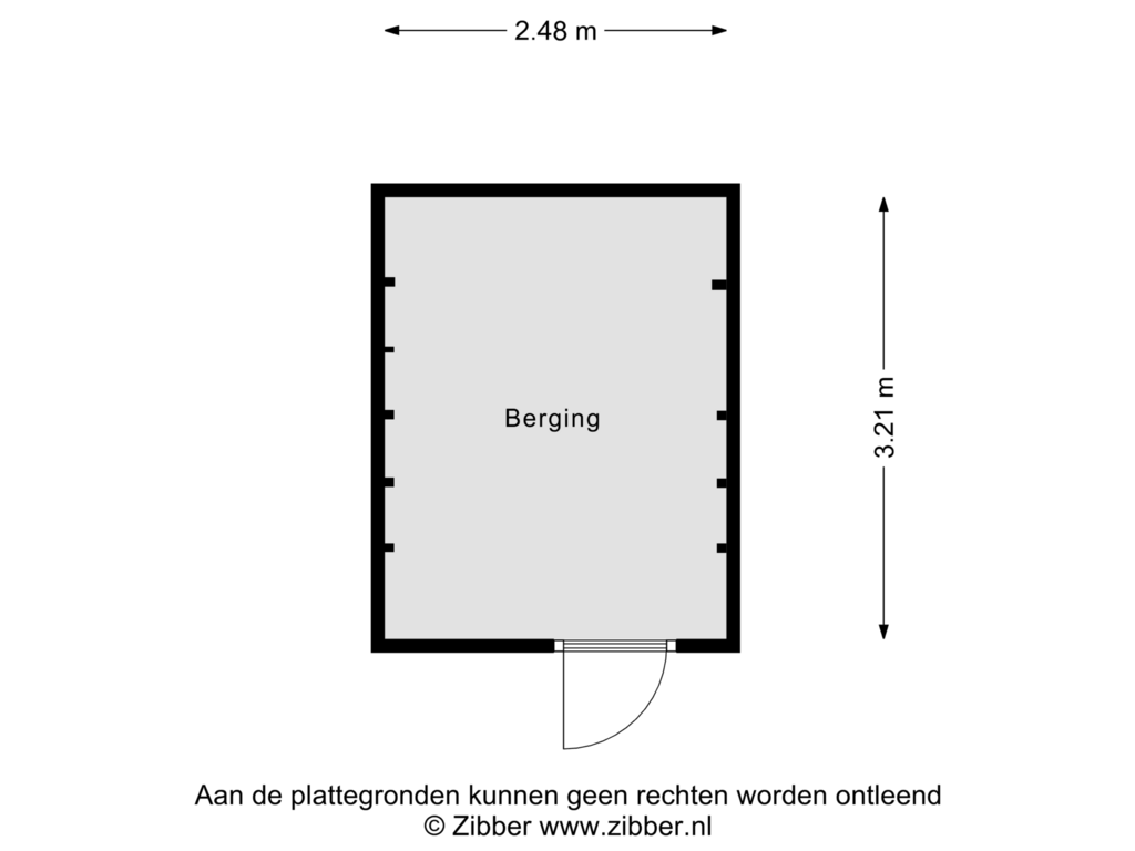 View floorplan of Berging of Deken van Baarstraat 52