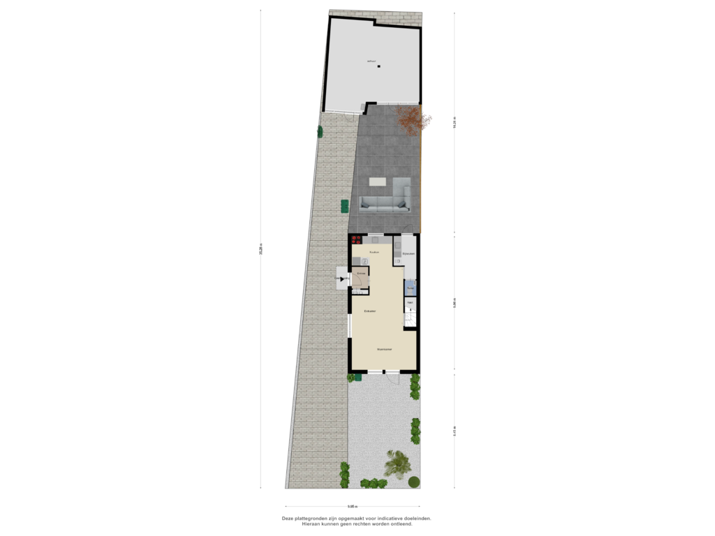 Bekijk plattegrond van Begane grond -Tuin van Terbregseweg 11