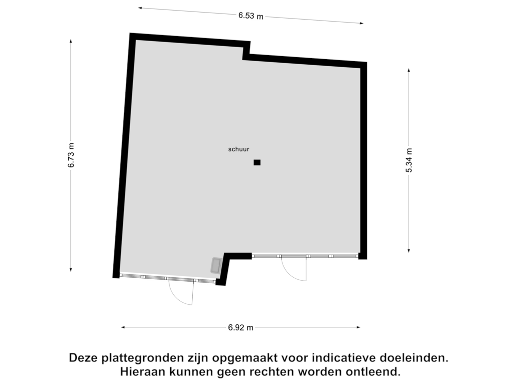 Bekijk plattegrond van schuur van Terbregseweg 11