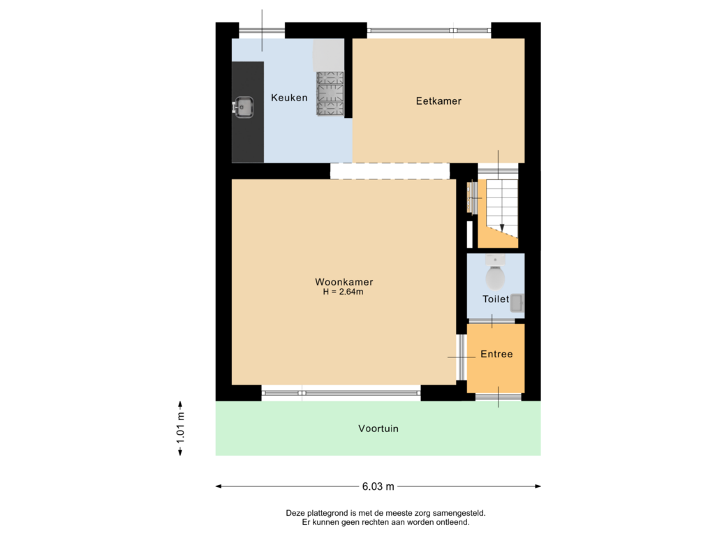 View floorplan of Situatie of Rokkeveenseweg 6