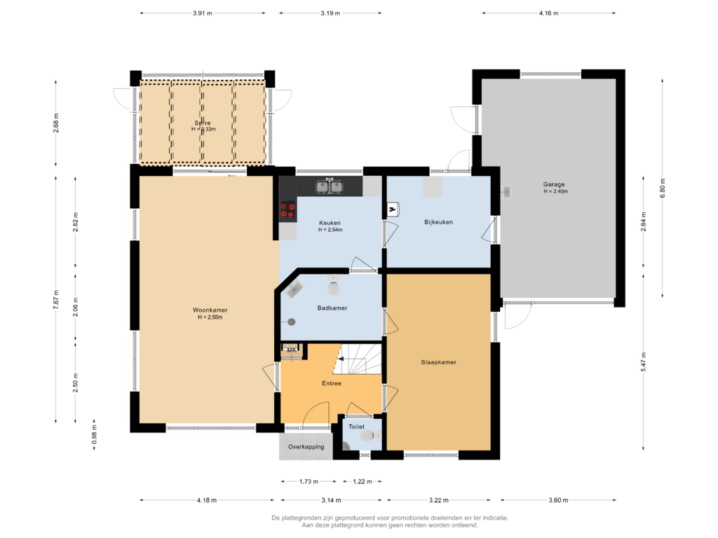 Bekijk plattegrond van Begane grond van Boschrijk 5