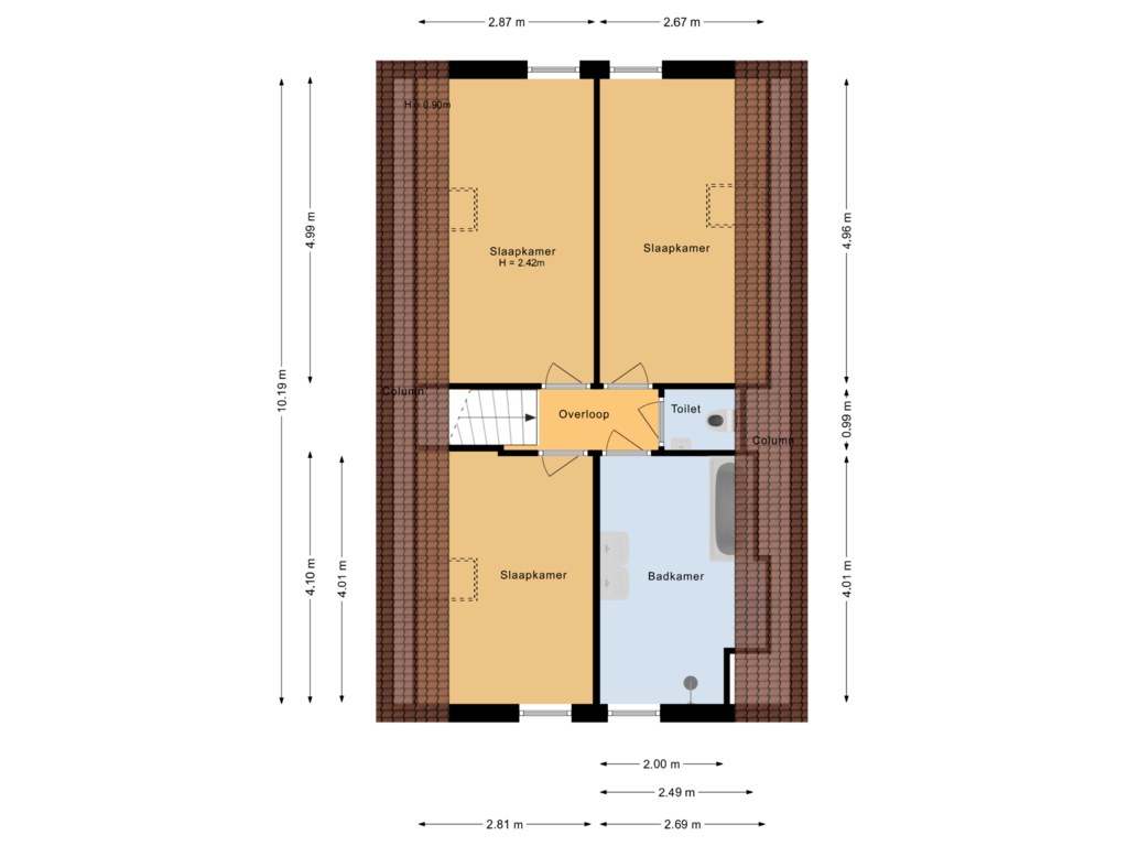 View floorplan of Eerste verdieping of Hierdense beek 5-2005