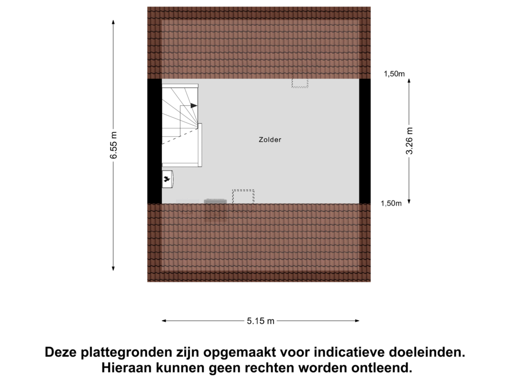 View floorplan of Tweede Verdieping of Douwemastins 21