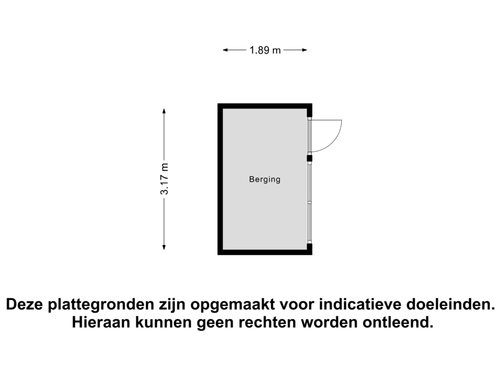 View floorplan of Berging of Douwemastins 21