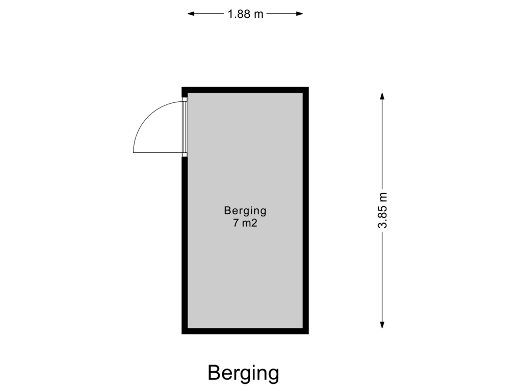 View floorplan of Berging of Meerburgstraat 12