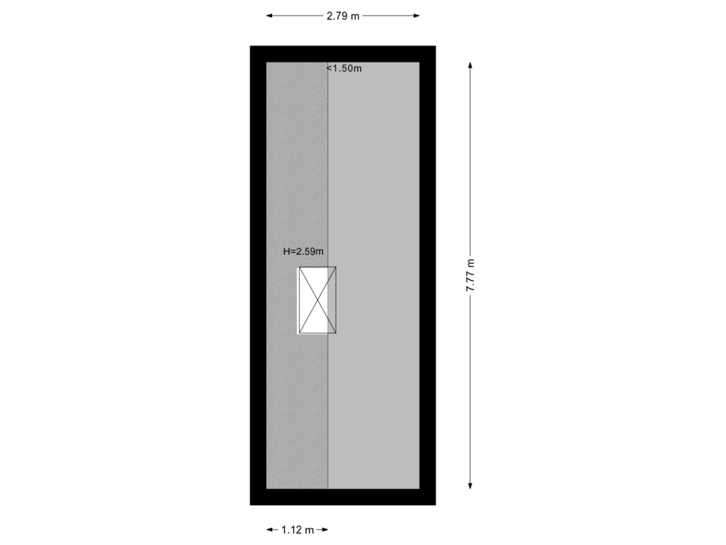 Bekijk plattegrond van Garage vliering van Van Haandelstraat 3