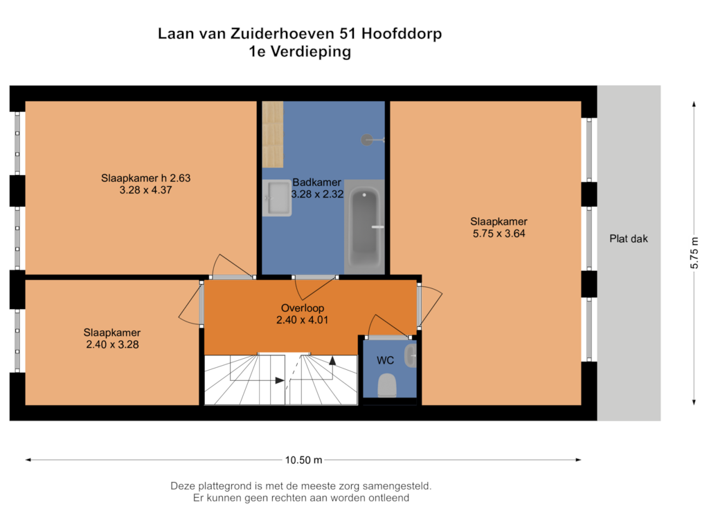 Bekijk plattegrond van 1e Verdieping van Laan van Zuiderhoeven 51