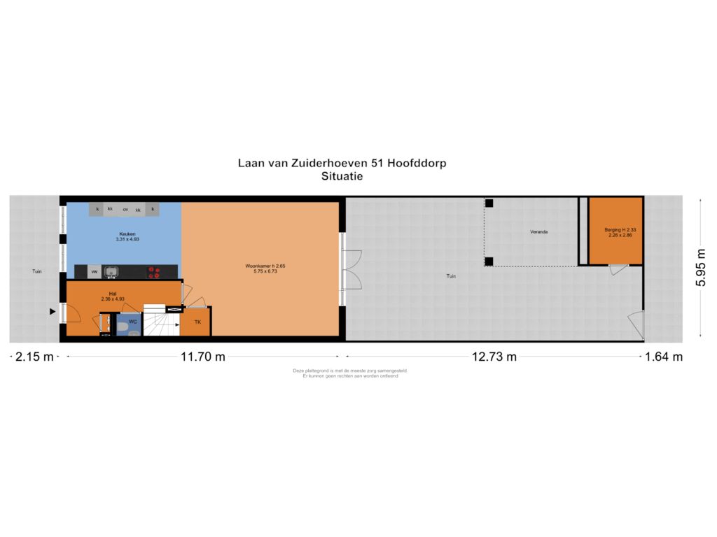 Bekijk plattegrond van Situatie van Laan van Zuiderhoeven 51