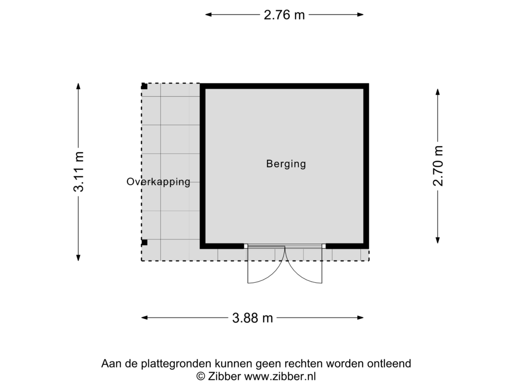 Bekijk plattegrond van Berging van Heistraat 56