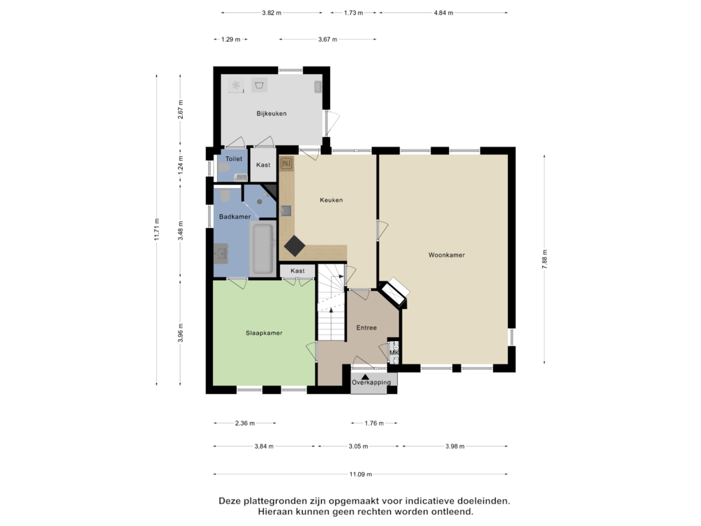 View floorplan of Begane Grond of Weebosserweg 3