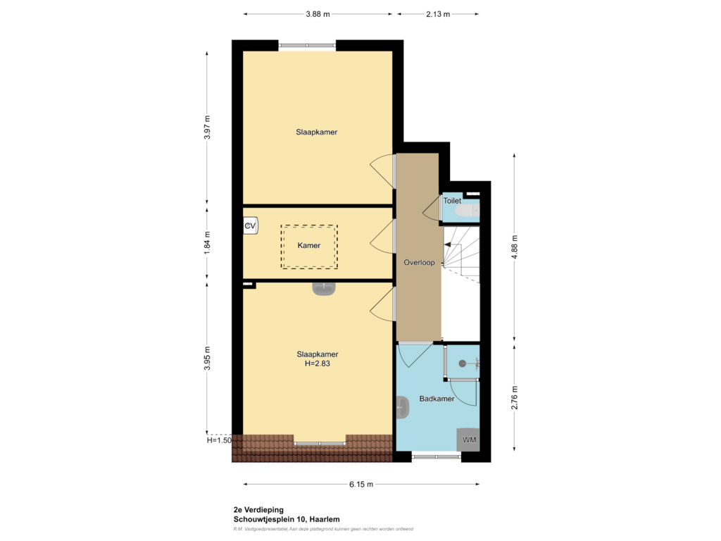 View floorplan of 2e Verdieping of Schouwtjesplein 10