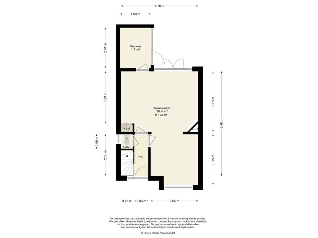 Bekijk plattegrond van Begane grond van Groeneweg 14