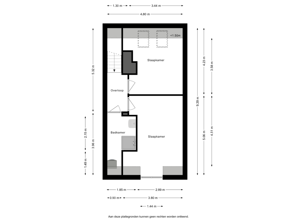 View floorplan of Tweede Woonlaag of Lindepad 11