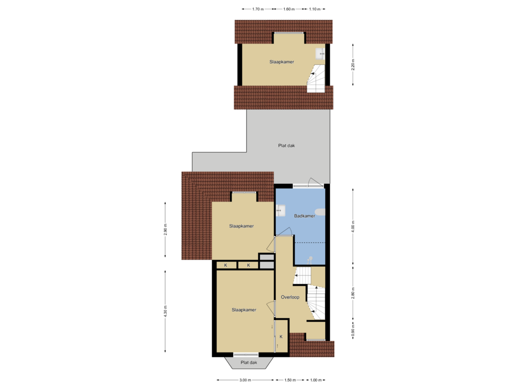 Bekijk plattegrond van 1e Verdieping van Wageningsestraat 71