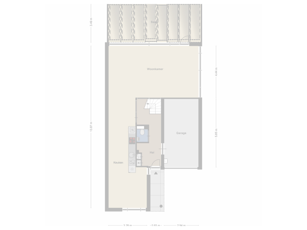 View floorplan of Begane grond of Grasstrook 20