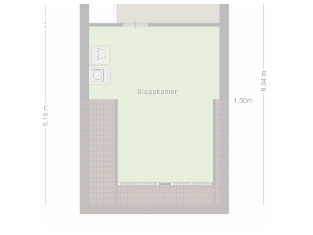 View floorplan of 2e Verdieping of Grasstrook 20