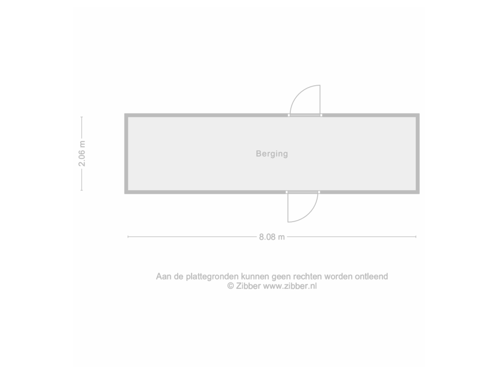 View floorplan of Berging of Grasstrook 20