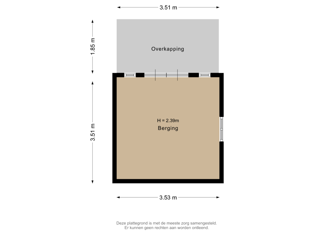 Bekijk plattegrond van Berging 2 van West-Sidelinge 48-A