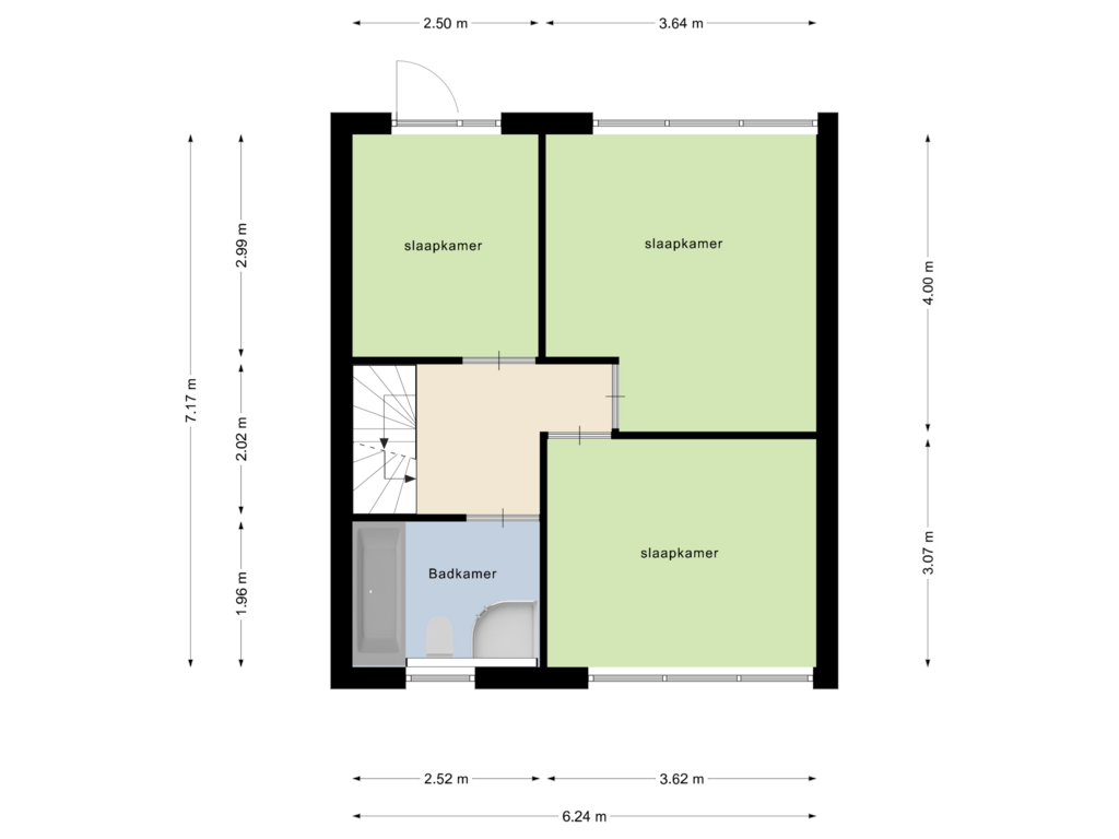 Bekijk plattegrond van Eerste verdieping van Dokter Mostartstraat 8