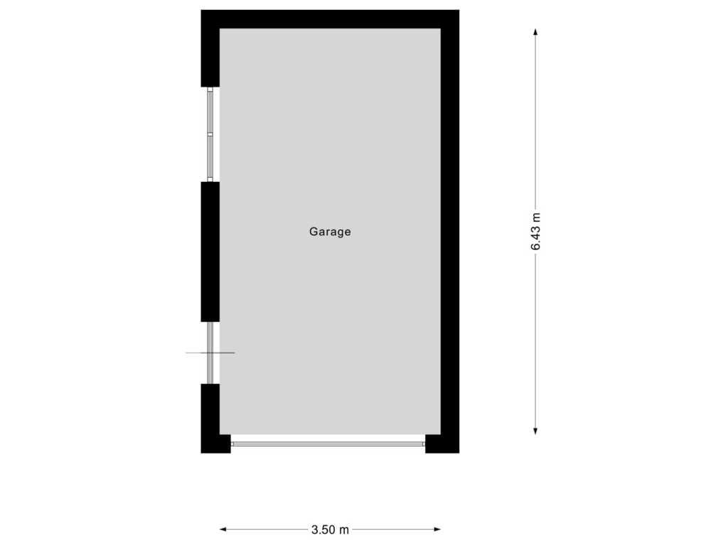 Bekijk plattegrond van Garage van Dokter Mostartstraat 8