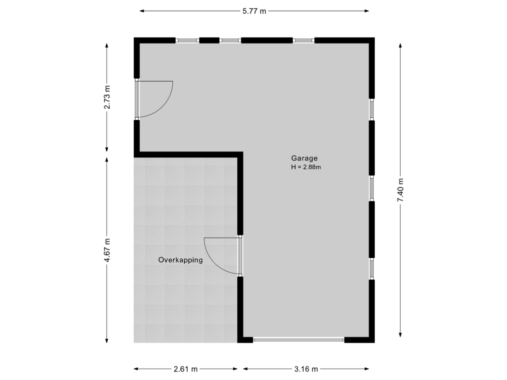 Bekijk plattegrond van Garage van Driftlakenseweg 2