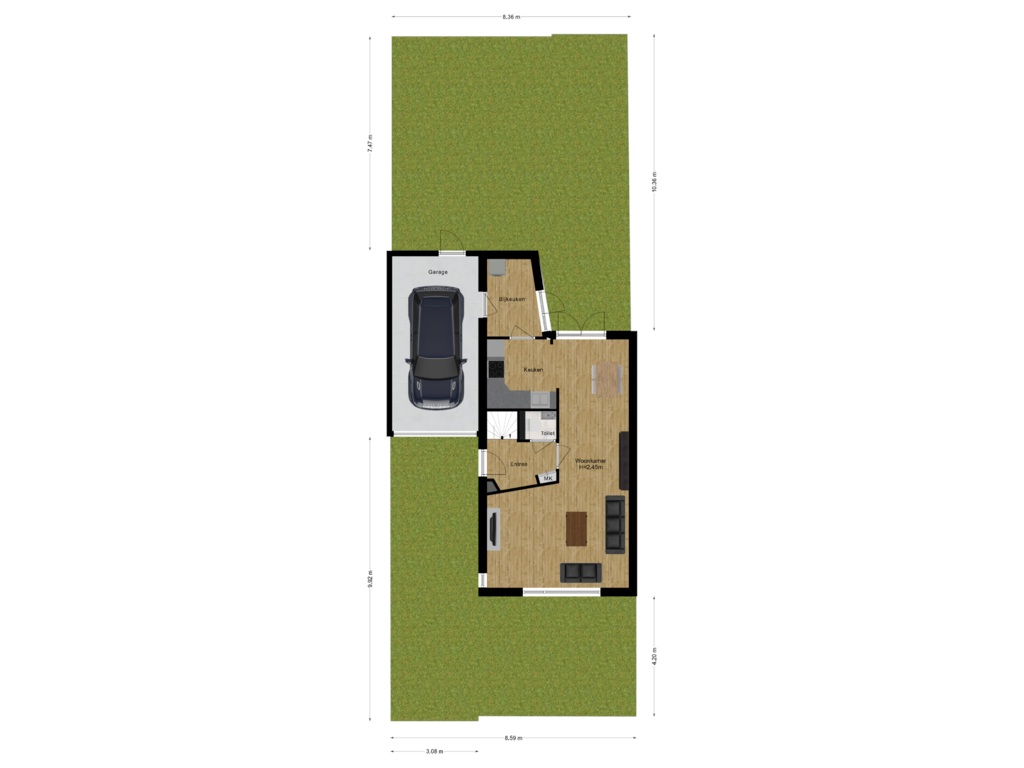 View floorplan of Situatie of Moerven 63