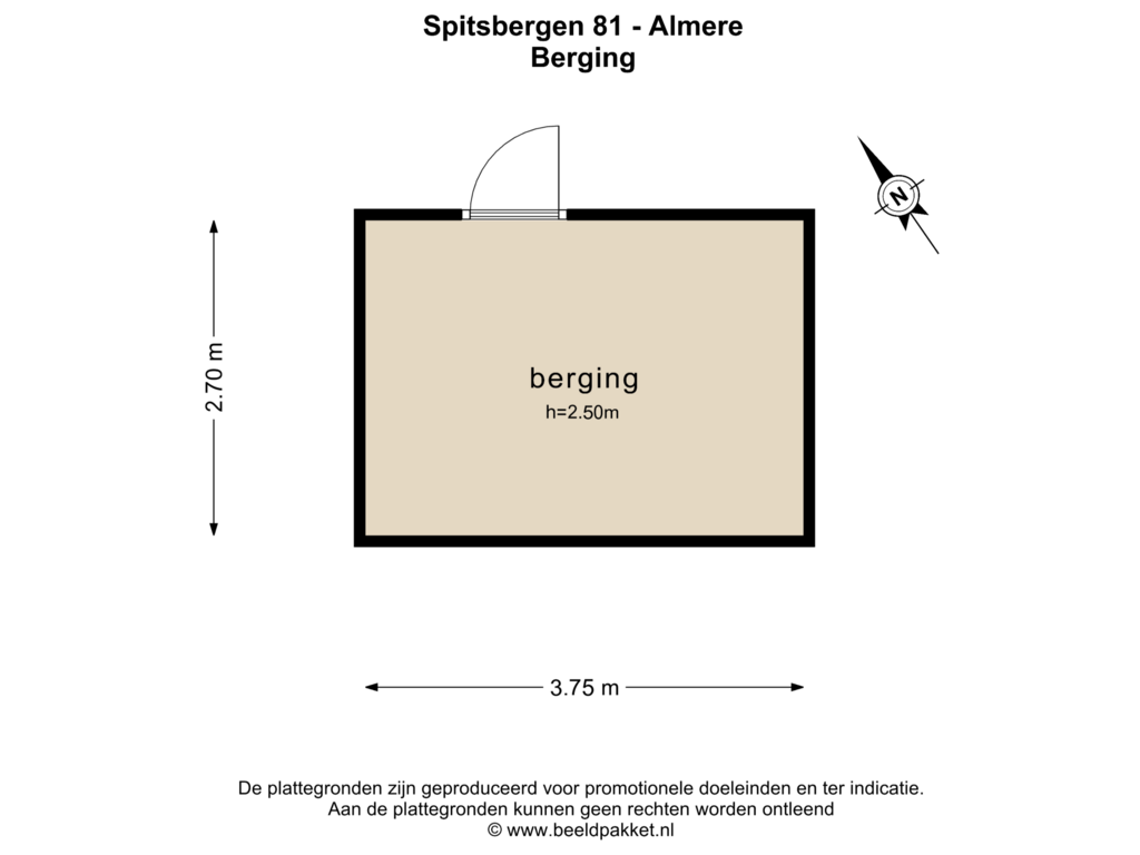 Bekijk plattegrond van BERGING van Spitsbergen 81