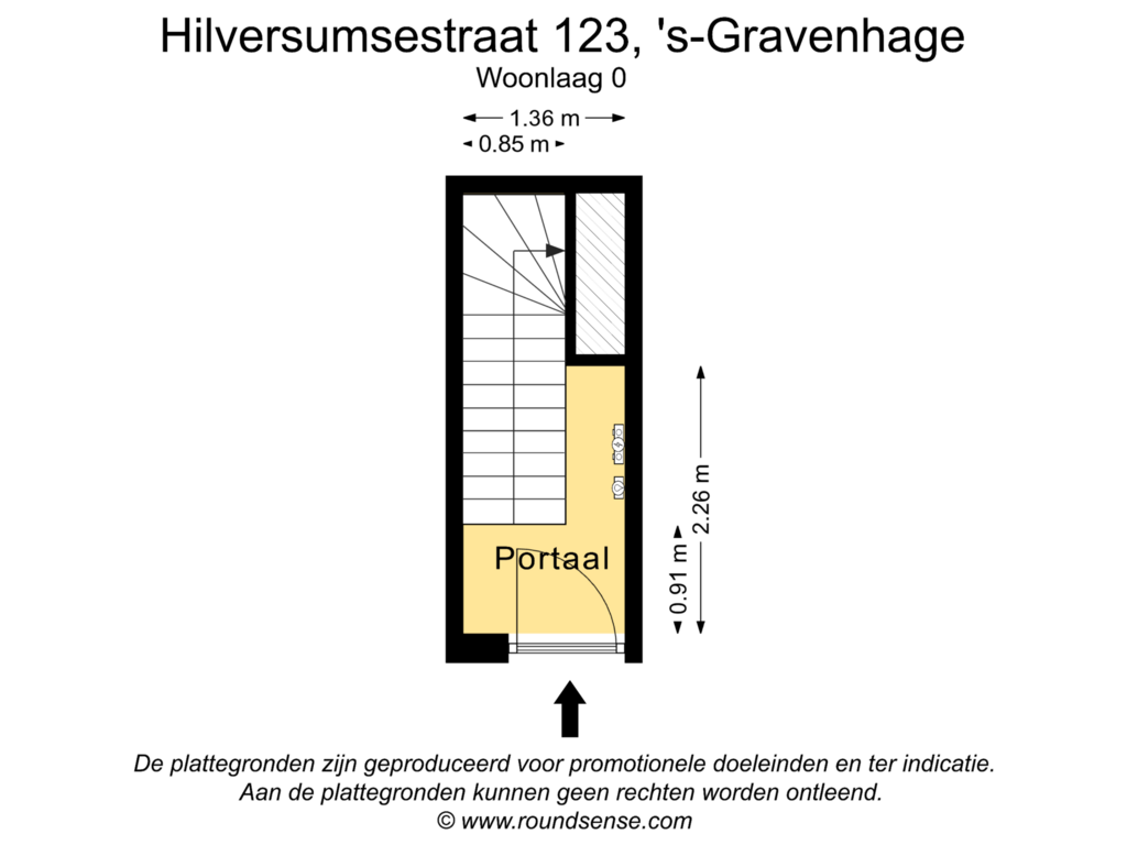 View floorplan of Woonlaag 0 of Hilversumsestraat 123