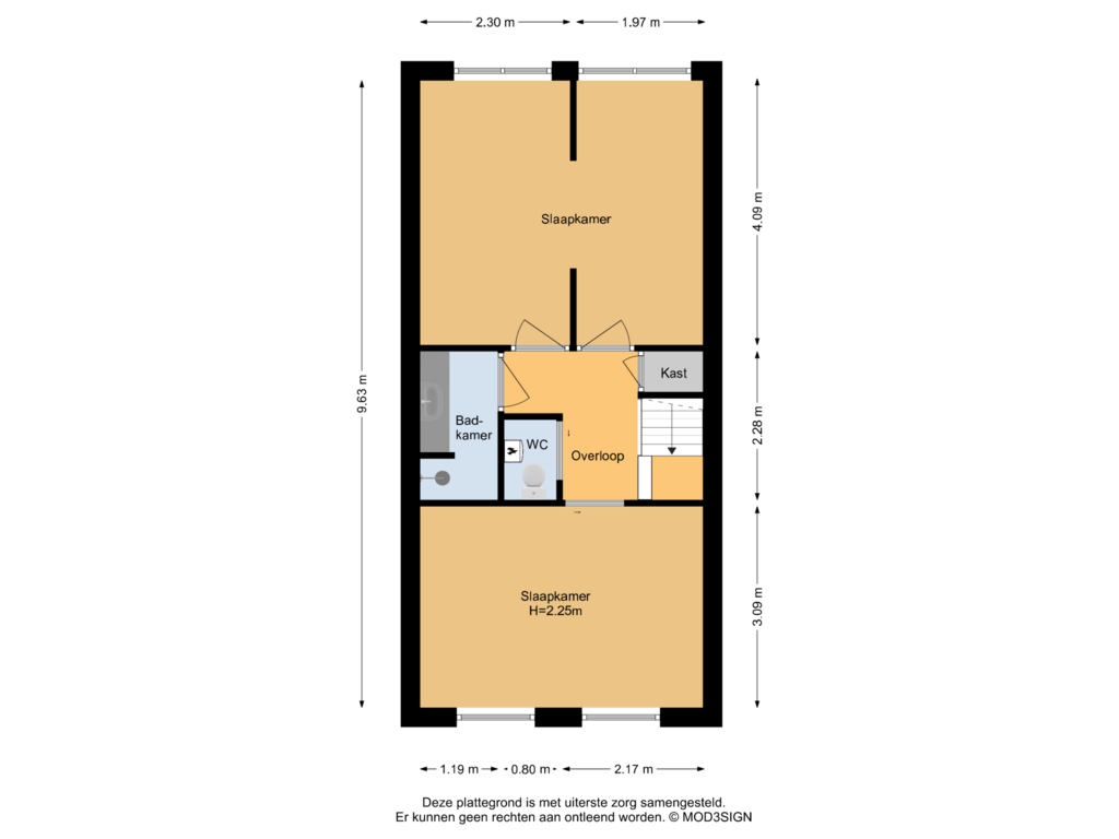 View floorplan of Verdieping of IJmuiderstraatweg 64