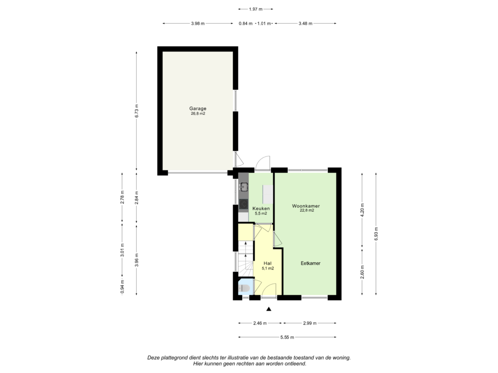 Bekijk plattegrond van Begane Grond van Staringstraat 16