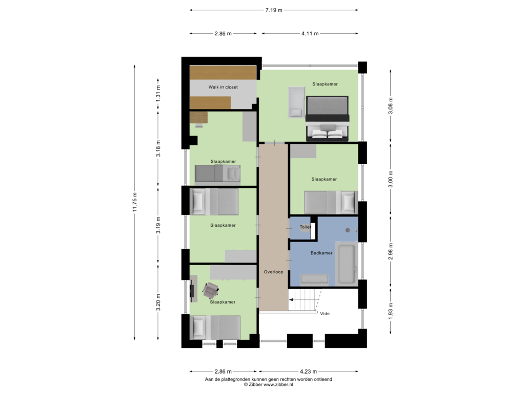 Bekijk plattegrond van Eerste Verdieping van Damastbloem 17