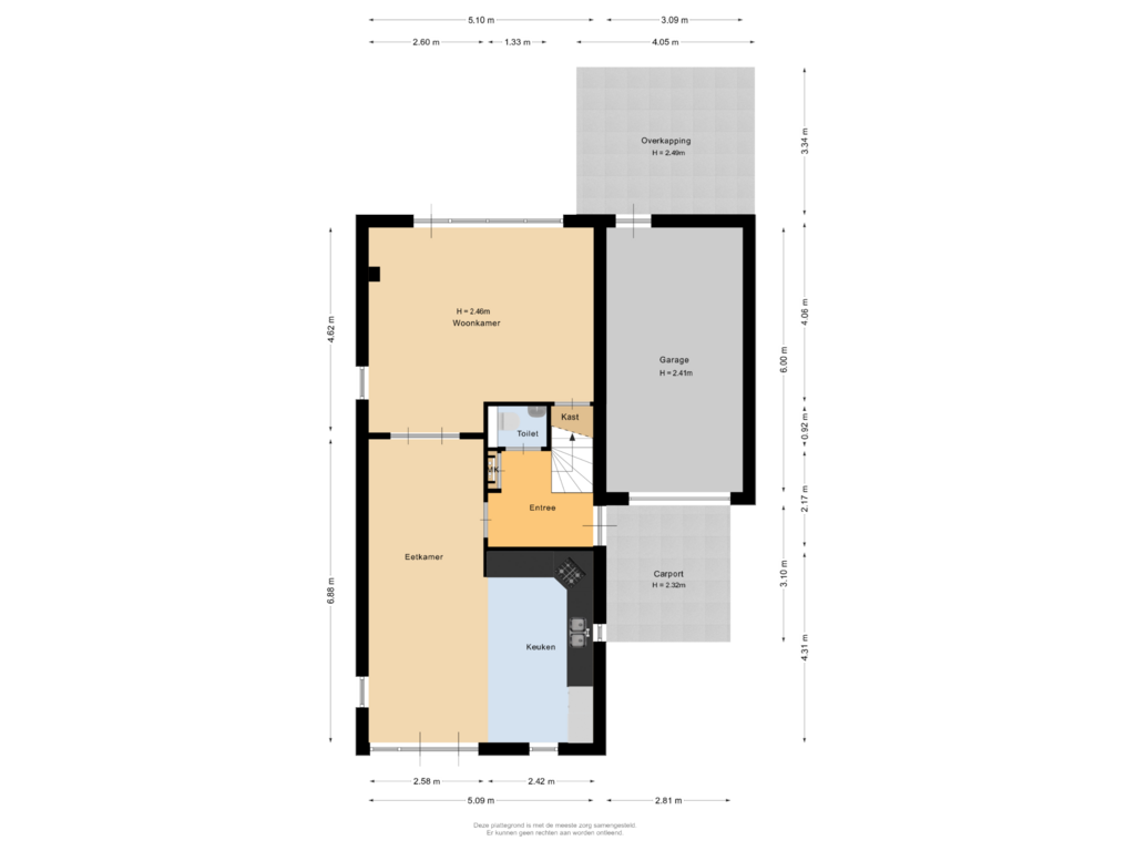 View floorplan of Begane grond of Kievit 19