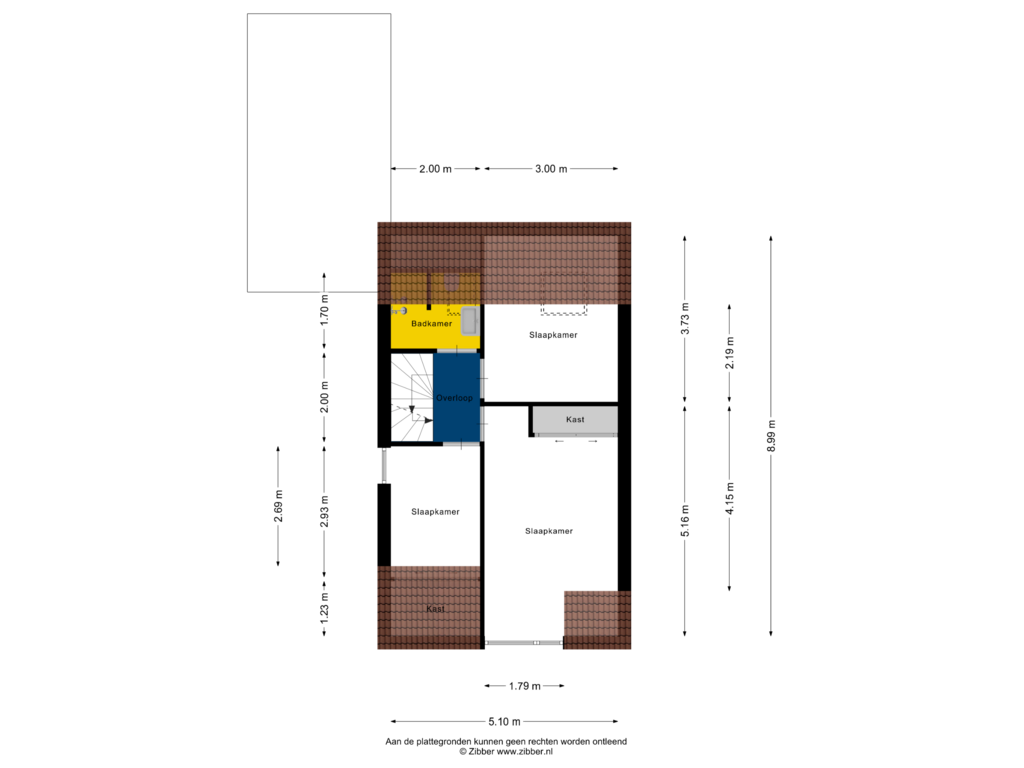 View floorplan of Eerste Verdieping of Kleefkruid 48